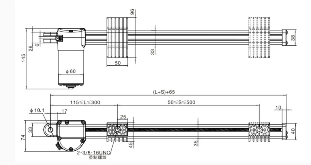 500mm UL Carton Export Packing Actuator Mini Stepper Linear Tubular Motor Jc35j1